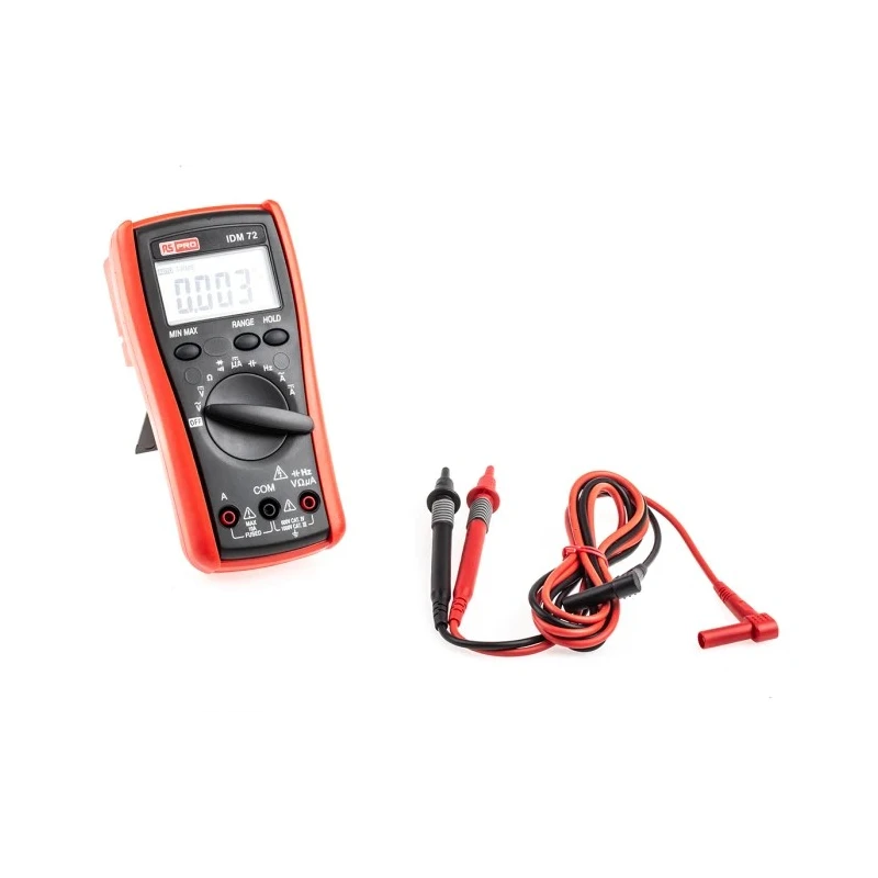 RS PRO Handheld Multimeter True RMS LCD Display Resistance 100mΩ 1kV DC Voltage IDM72
