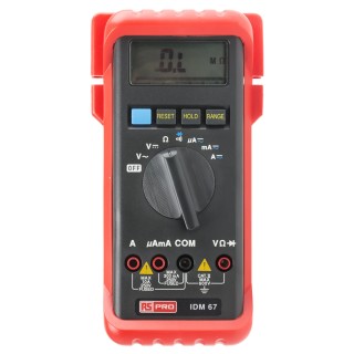 RS PRO Handheld Digital Multimeter 600V DC, 10A, 3200 Count LCD Display IDM67