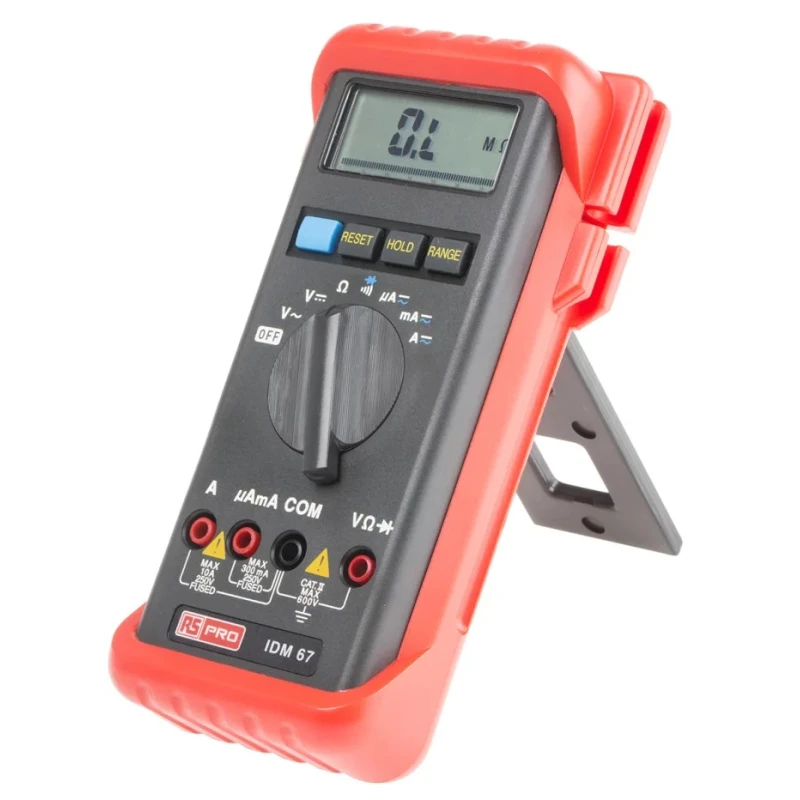 RS PRO Handheld Digital Multimeter 600V DC, 10A, 3200 Count LCD Display IDM67