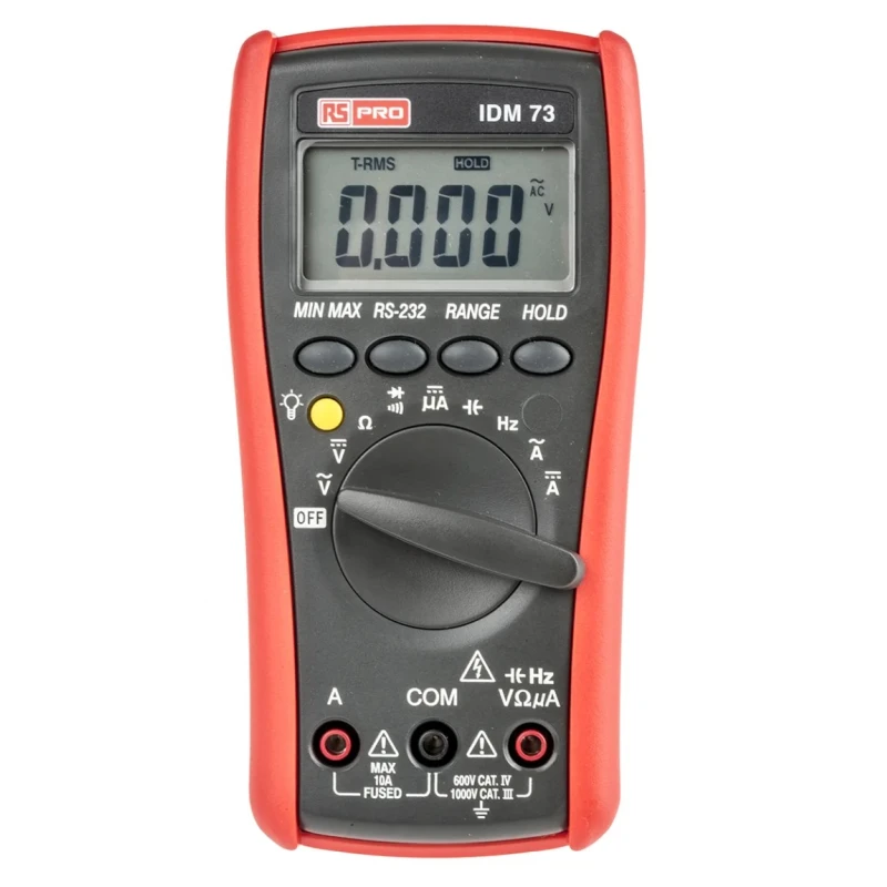 RS PRO Handheld Digital Multimeter True RMS 1kV DC Voltage Measurement IDM73