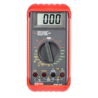 RS PRO Industrial Handheld Digital Multimeter, 600V DC Voltage, 10A Current, IP54 Waterproof, CAT III 600V Safety IDM91E