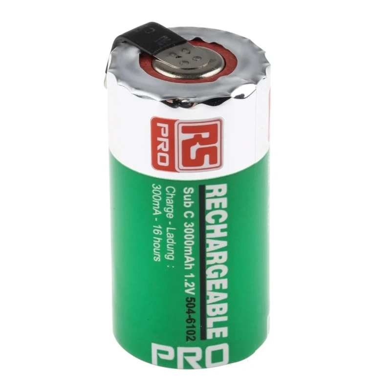 RS PRO Rechargeable NiMH Battery 1.2 V 3 Ah 22.7 mm Diameter 504-6102
