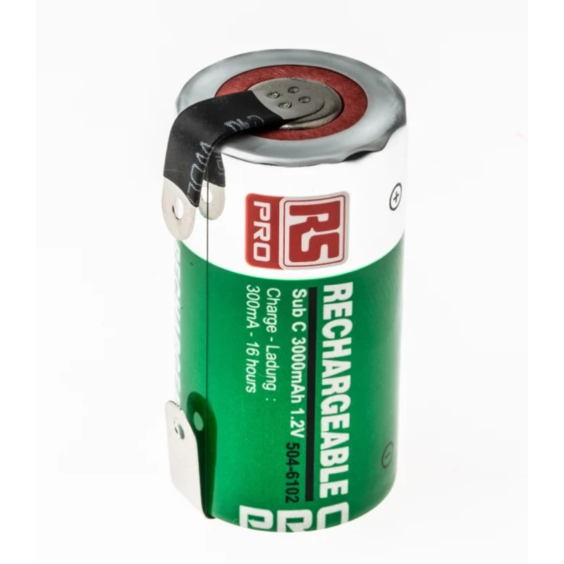 RS PRO Rechargeable NiMH Battery 1.2 V 3 Ah 22.7 mm Diameter 504-6102