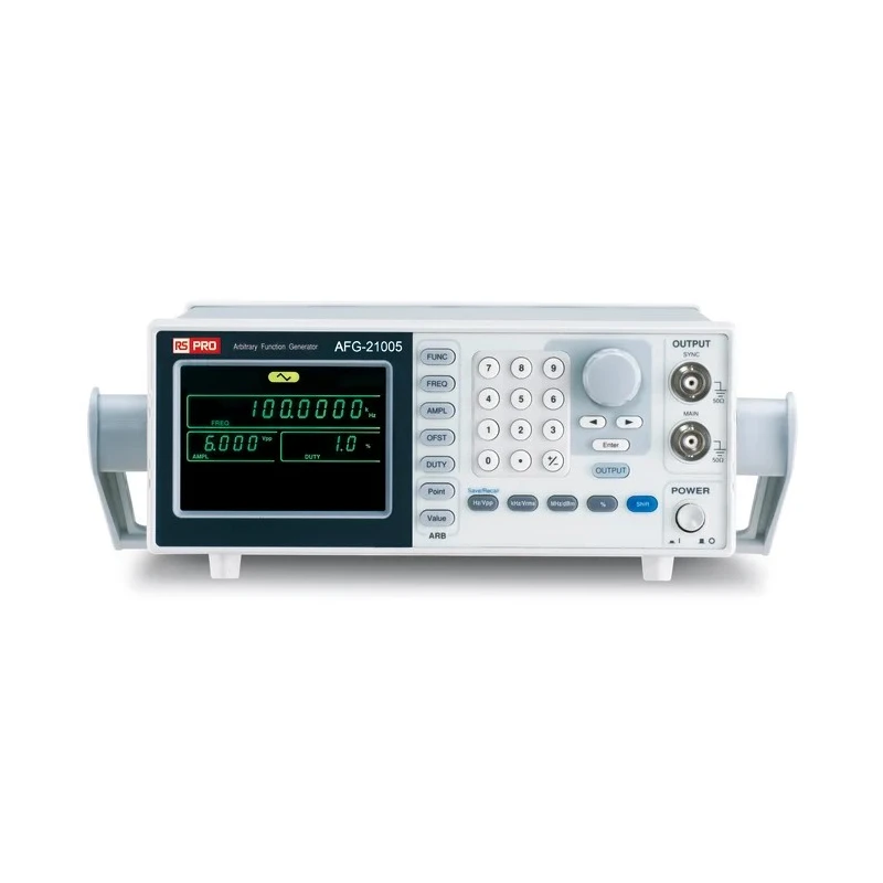 RS PRO 2 Channel Function Generator, 0.1 Hz to 5 MHz Frequency Range, USB Interface, CE Certified AFG21005