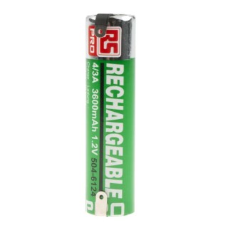 Panasonic RS PRO Rechargeable Battery 1.2 V NiMH 16.9 mm Diameter 3.6 Ah 504-6124
