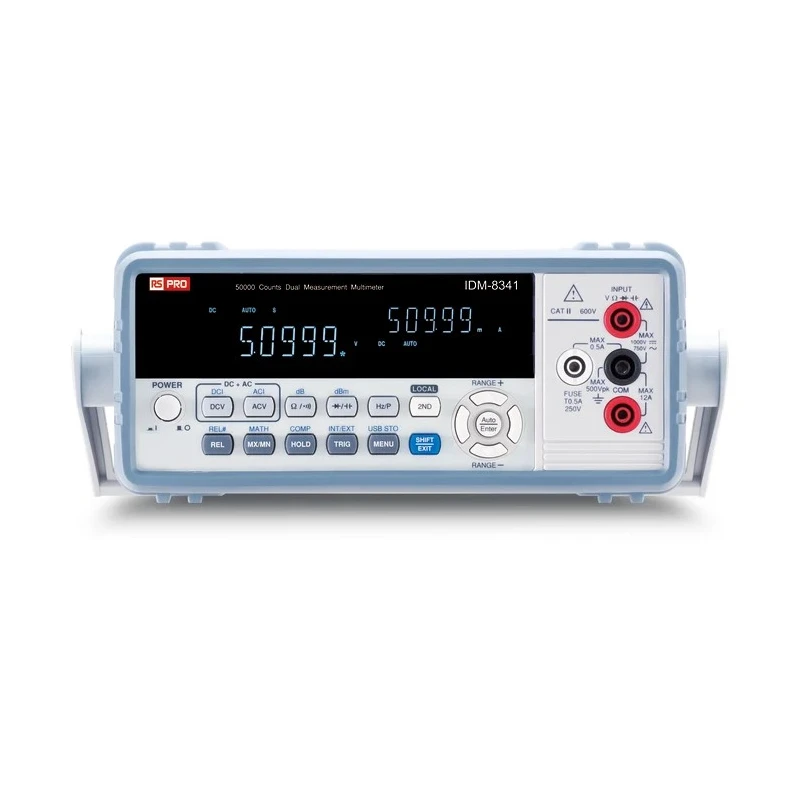 RS PRO Bench Multimeter True RMS with 10 A AC, 10 A DC, 750 V AC IDM8341