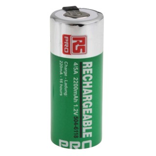 Panasonic RS PRO 1.2 V NiMH Rechargeable Battery, Tagged, 16.7 mm Diameter, 2.2 Ah Capacity 504-6118