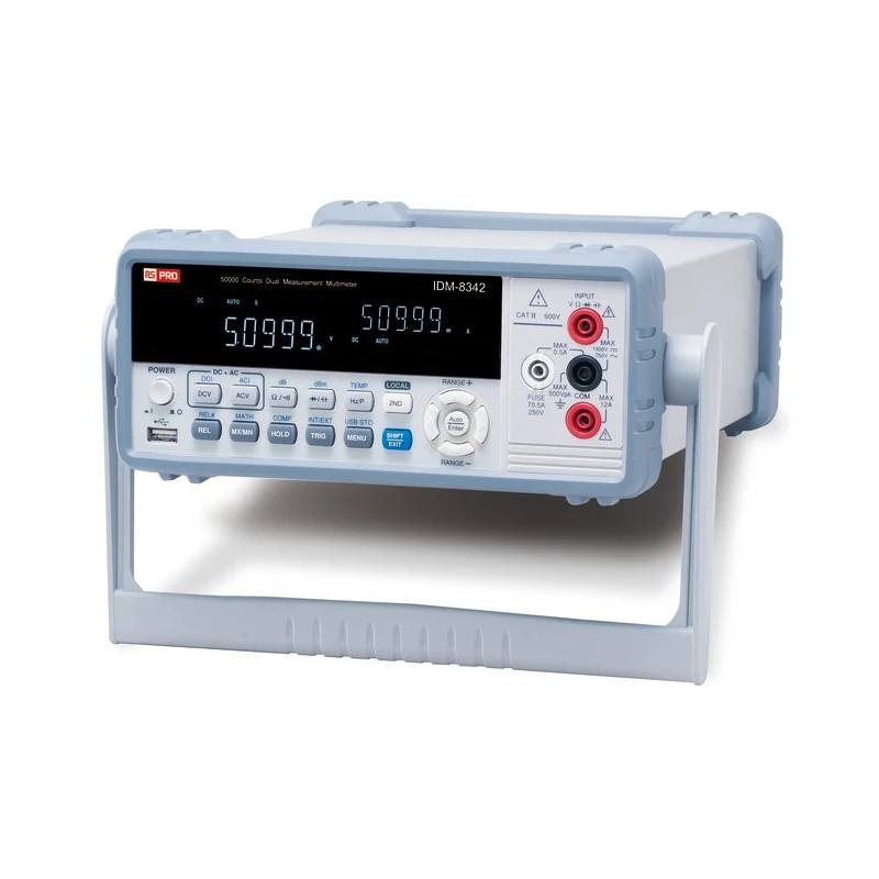 RS PRO Bench Multimeter True RMS, 10 A AC, 10 A DC, 750 V AC IDM8342