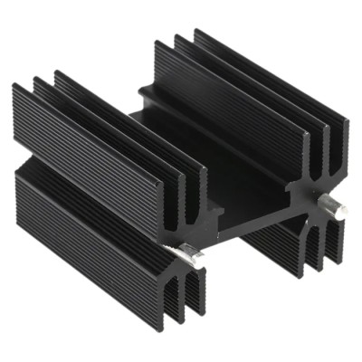RS PRO Heatsink Universal Rectangular Aluminium, 7°C/W Thermal Resistance, 25 mm Height 38 mm Length 35 mm Width 234-2362