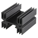 RS PRO Heatsink Universal Rectangular Aluminium, 7°C/W Thermal Resistance, 25 mm Height 38 mm Length 35 mm Width 234-2362