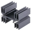 RS PRO Heatsink for High-Power Electronics, PCBs, BGA Chips, LEDs, Black Anodised Aluminium, 25 mm x 35 mm x 25 mm 234-2356