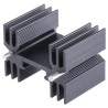 RS PRO Heatsink for High-Power Electronics, PCBs, BGA Chips, LEDs, Black Anodised Aluminium, 25 mm x 35 mm x 25 mm 234-2356