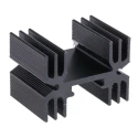 RS PRO Heatsink for High-Power Electronics, PCBs, BGA Chips, LEDs, Black Anodised Aluminium, 25 mm x 35 mm x 25 mm 234-2356
