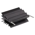 RS PRO Heatsink, 9°C/W Thermal Resistance, Black Anodised Aluminium, 27 mm Height, 35 mm Length, 16 mm Width 234-2407