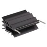 RS PRO Heatsink, 9°C/W Thermal Resistance, Black Anodised Aluminium, 27 mm Height, 35 mm Length, 16 mm Width 234-2407