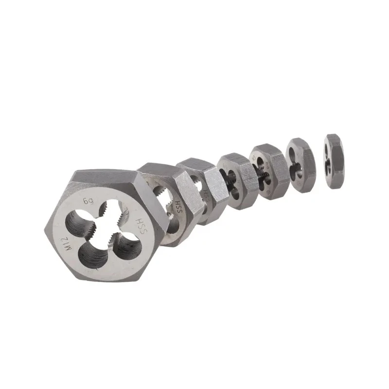 RS PRO HSS 7 Piece Die Nut Set Thread Size M3ToM12 for Precision External Thread Cutting M3ToM12