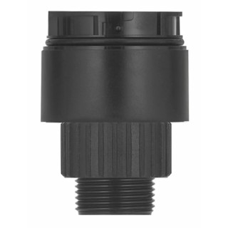 Werma KombiSIGN 40 Series Mounting Adapter 24V AC/DC, Electronic Sounder, IP69K IP66, Black Housing 630.820.00