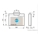RS PRO Plastic Transit Case 226 mm x 45 mm x 265 mm 506-6639