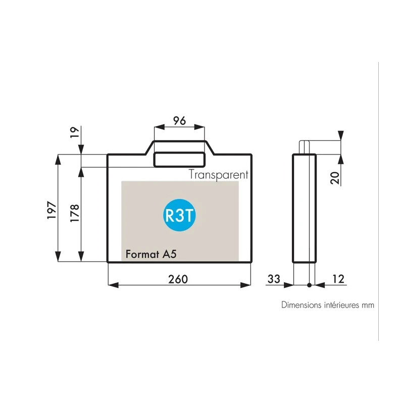RS PRO Plastic Transit Case 226 mm x 45 mm x 265 mm 506-6639