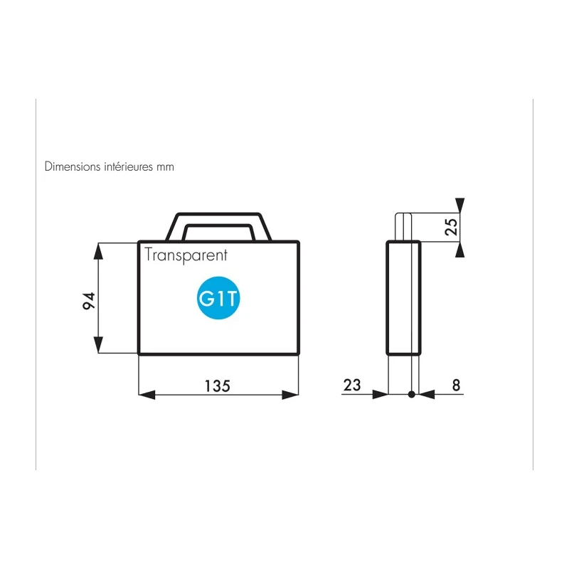 RS PRO Plastic Transit Case, 127 mm Width 31 mm Depth 141 mm Height 96 g Weight 506-6617