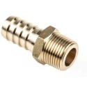 RS PRO Straight Brass Hose Connector 12.7 mm ID, 3/8 in G Male Threaded Connection 506-7250