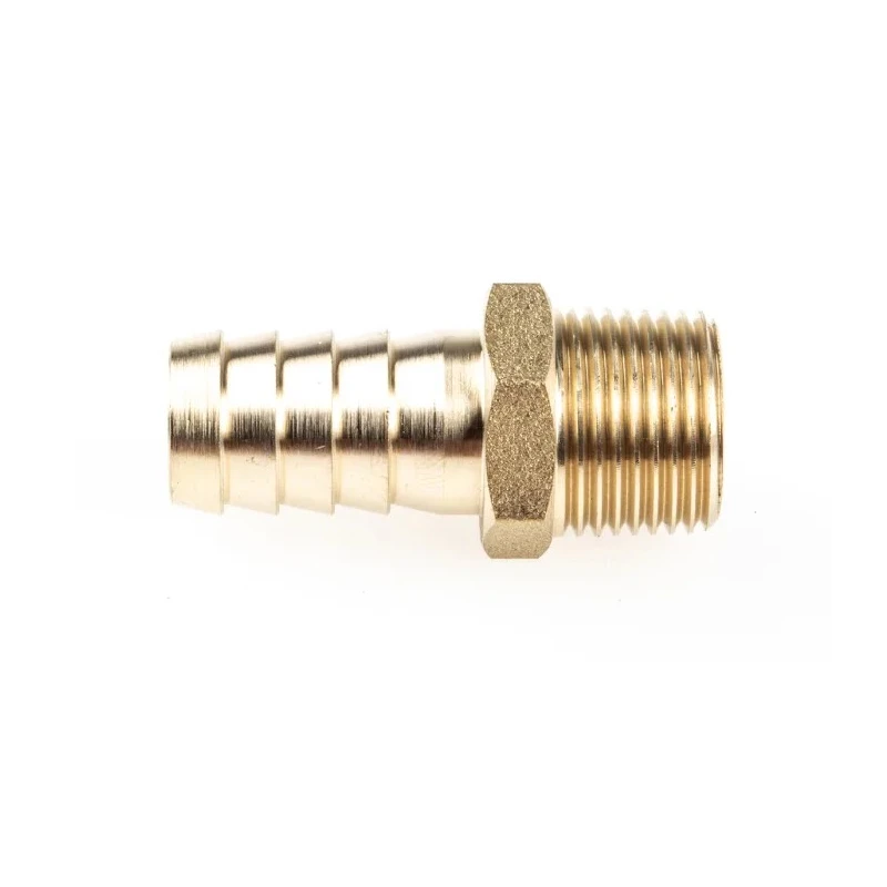 RS PRO Straight Brass Hose Connector 12.7 mm ID, 3/8 in G Male Threaded Connection 506-7250