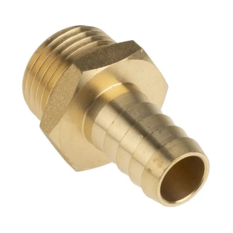 RS PRO Brass Straight Hose Connector 12.7 mm ID, Male 1/2 in BSP Threaded, 25 bar 506-7294