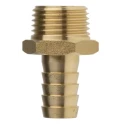RS PRO Brass Straight Hose Connector 12.7 mm ID, Male 1/2 in BSP Threaded, 25 bar 506-7294