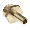 RS PRO Brass Hose Connector 9.53 mm ID, 25 bar Maximum Operating Pressure 80°C Maximum Operating Temperature 506-7288