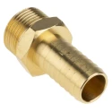 RS PRO Brass Hose Connector 19.05 mm ID, 25 bar, 3/4 in G Male Thread, Max Operating Temp 80°C 506-7301