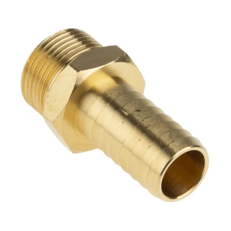 RS PRO Brass Hose Connector 19.05 mm ID, 25 bar, 3/4 in G Male Thread, Max Operating Temp 80°C 506-7301