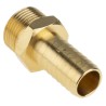 RS PRO Brass Hose Connector 19.05 mm ID, 25 bar, 3/4 in G Male Thread, Max Operating Temp 80°C 506-7301