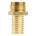RS PRO Brass Hose Connector 25.4 mm ID, 25 bar Pressure, 1 inch G Male Threaded 506-7317