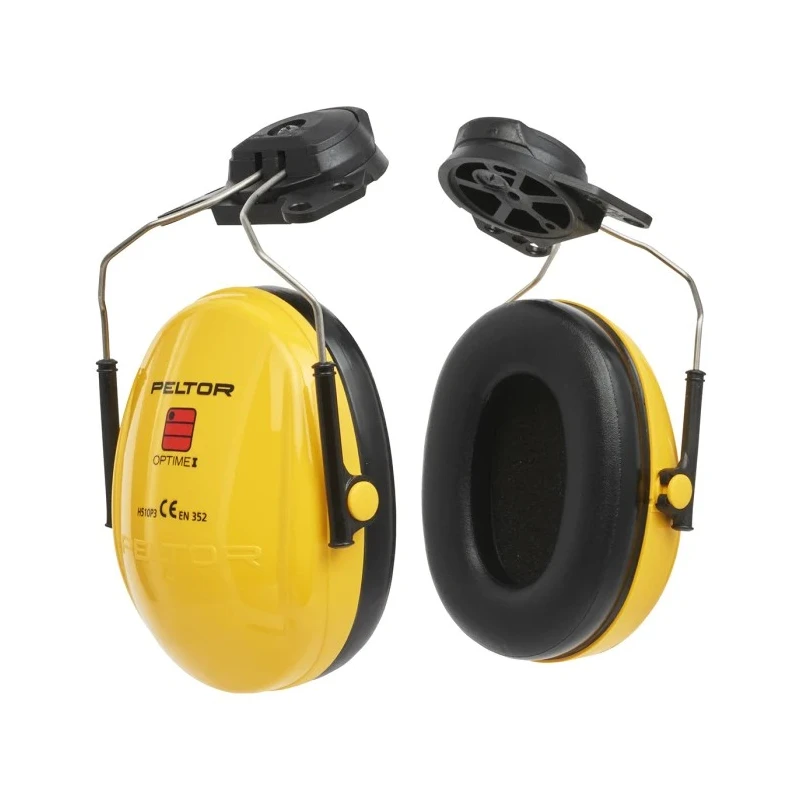 3M PELTOR Optime I Ear Shells for Helmets, 26 dB Noise Reduction, Yellow and Black H510P3E-405-GU
