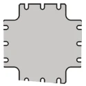 Legrand Steel Grey Plain Mounting Plate 272mm Width 272mm Length for Atlantic Enclosure 0 356 65