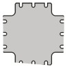 Legrand Steel Grey Plain Mounting Plate 272mm Width 272mm Length for Atlantic Enclosure 0 356 65