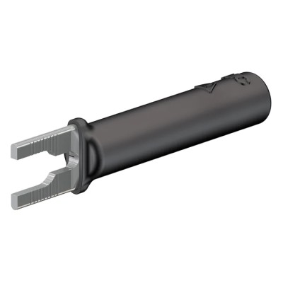 Staubli Insulated Fork Terminal Black 4 mm Stud Size 37mm Length 23.0480-21