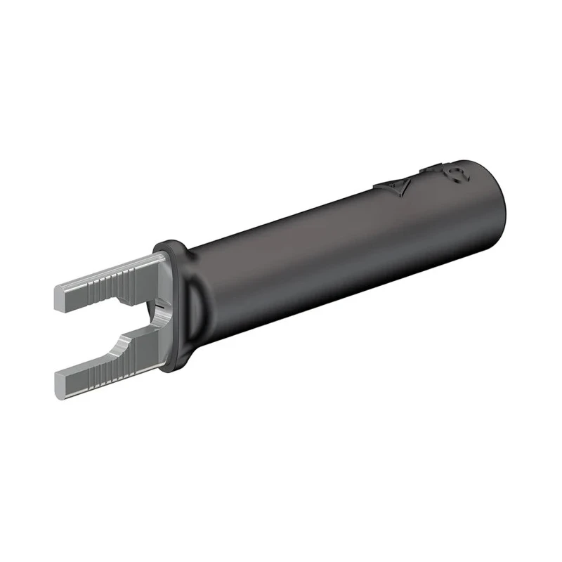 Staubli Insulated Fork Terminal Black 4 mm Stud Size 37mm Length 23.0480-21