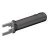 Staubli Insulated Fork Terminal Black 4 mm Stud Size 37mm Length 23.0480-21