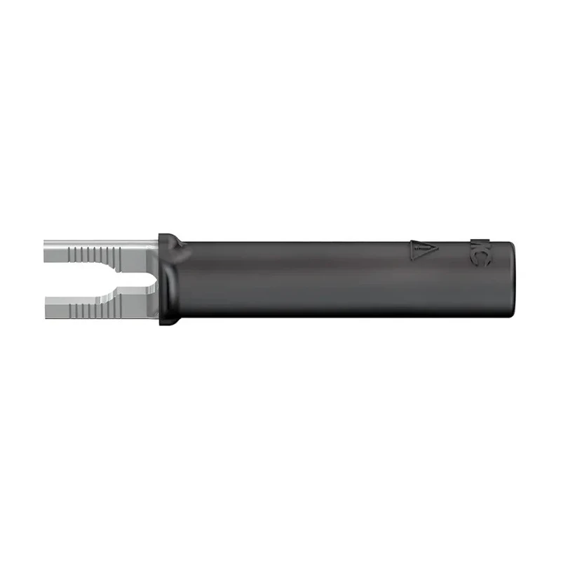 Staubli Insulated Fork Terminal Black 4 mm Stud Size 37mm Length 23.0480-21