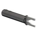 Staubli Insulated Fork Terminal Black 4 mm Stud Size 37mm Length 23.0480-21