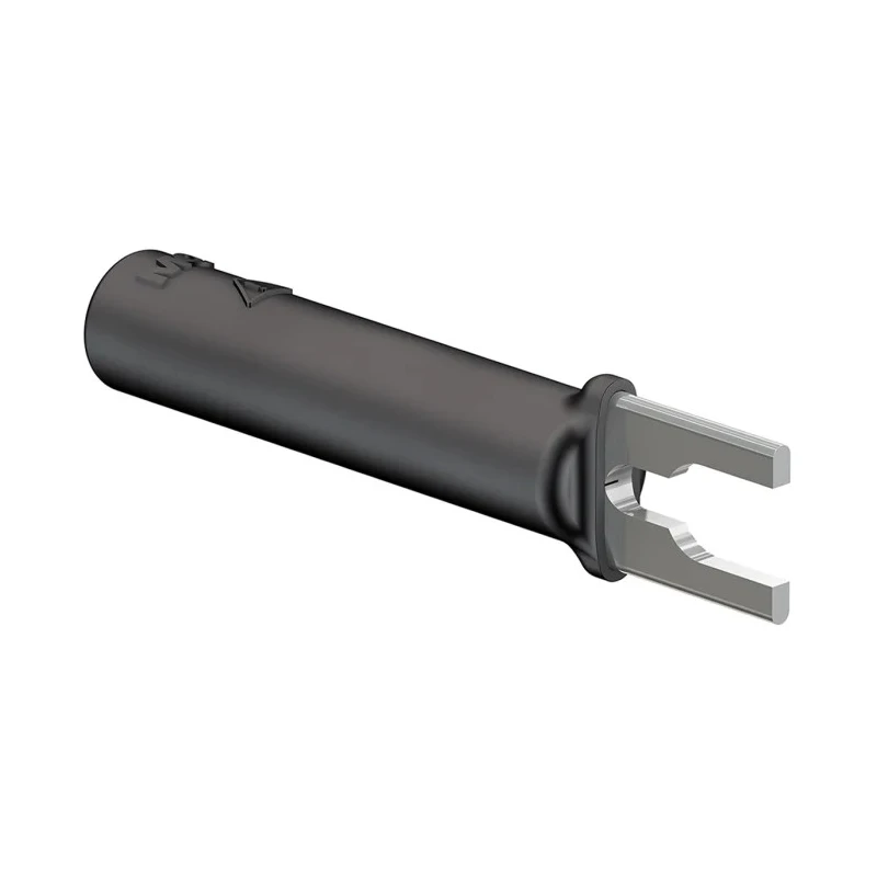 Staubli Insulated Fork Terminal Black 4 mm Stud Size 37mm Length 23.0480-21