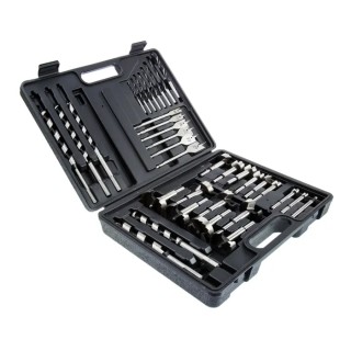 RS PRO 35-Piece Hole Saw Set for Wood, High-Speed Steel HSS Drill Bits, Minimum Size 3.8 in, Maximum Size 2.125 in 507-1697