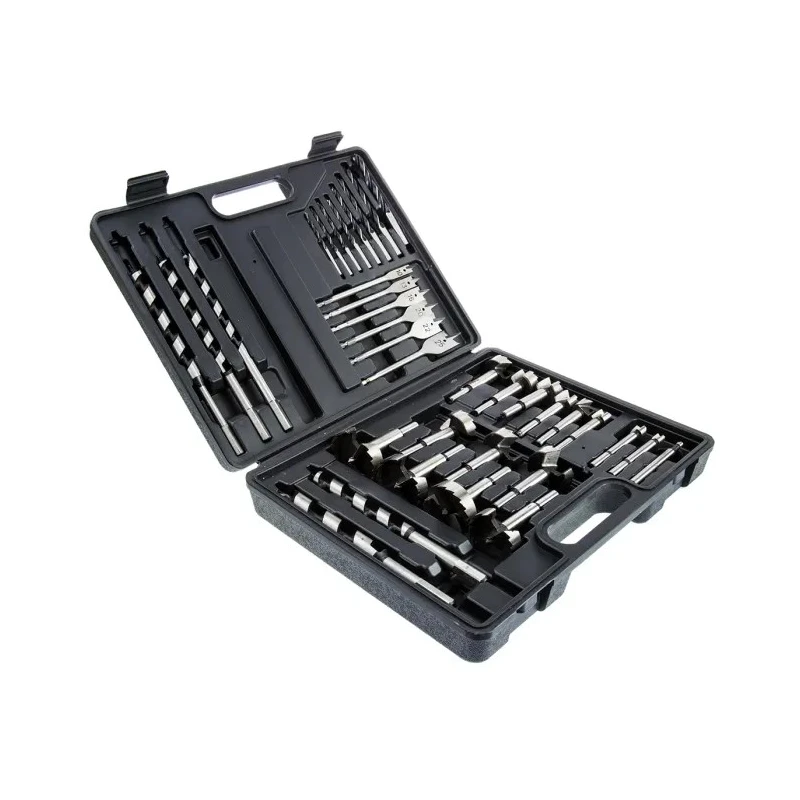 RS PRO 35-Piece Hole Saw Set for Wood, High-Speed Steel HSS Drill Bits, Minimum Size 3.8 in, Maximum Size 2.125 in 507-1697