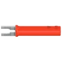 Staubli Insulated Fork Terminal Red 37mm Nickel Plated Brass Contact 23.0480-22