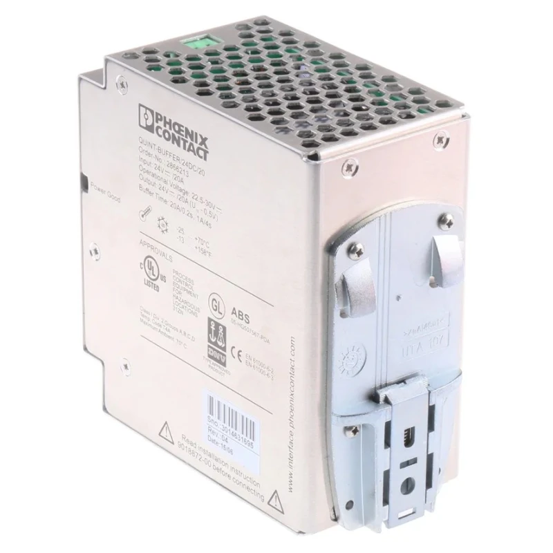 Phoenix Contact QUINT 24V dc Input Uninterruptible Power Supply 480W 24V dc 20.6A DIN Rail 2866213