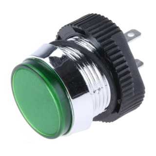 Signal Construct Green Panel Mount Indicator, 24V, 28V, 20mA, IP67 Protection, Prominent Bezel SKCD 16714