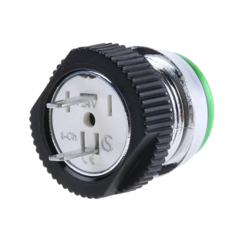 Signal Construct Green Panel Mount Indicator, 24V, 28V, 20mA, IP67 Protection, Prominent Bezel SKCD 16714