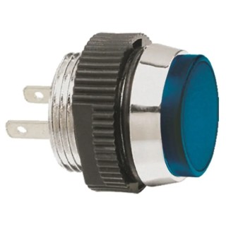 Signal Construct Blue LED Panel Mount Indicator 16 mm, Tab Termination, IP67, 12-14V SKCD 16412
