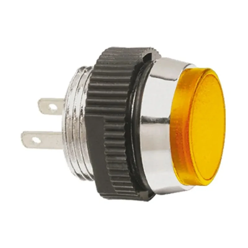 Signal Construct LED Yellow Panel Mount Indicator 16 mm, Tab Termination, IP67, 12-14V SKCD 16112